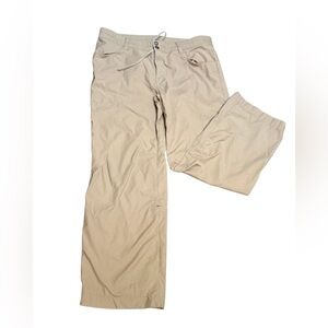 The North Face Khaki Hiking Pants Convertible Capri Size 16 Outdoor